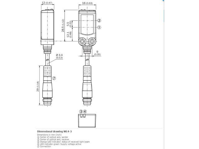 SICK WL4-3F3130 Miniature photoelectric sensors,PNP,New
