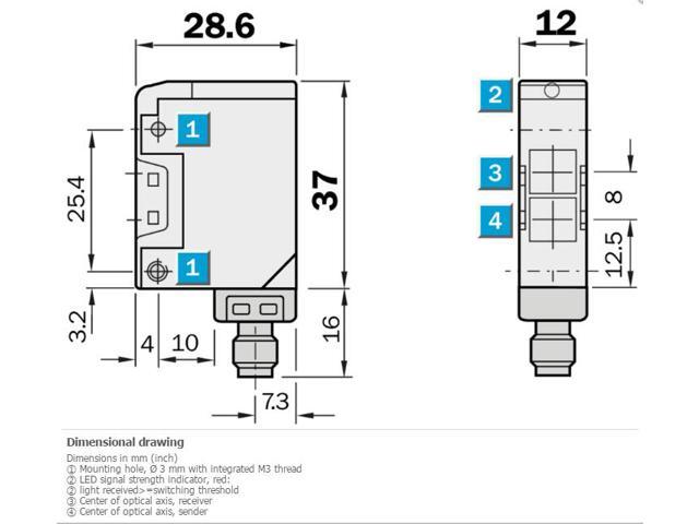 SICK VS/VE18-3F3612 Through-beam Photoelectric Sensor PNP,New