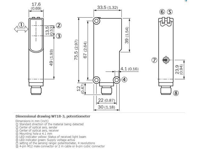 SICK WT18-3N110 Small Photoelectric Sensors,NPN New