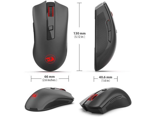 redragon m652 optical 2.4g wireless mouse with usb receiver, protable gaming & office mice, 5 adjustable dpi levels, 6 buttons for desktop,...