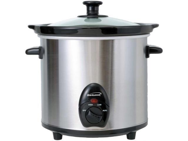 Brentwood SC-130S 3-Quart Slow Cooker (Stainless Steel Body)