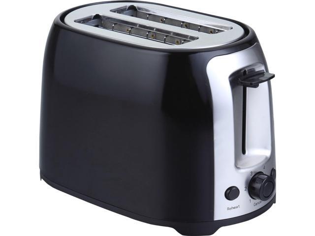 Brentwood TS-292B Black and Stainless Steel 2 Slice Cool Touch Toaster