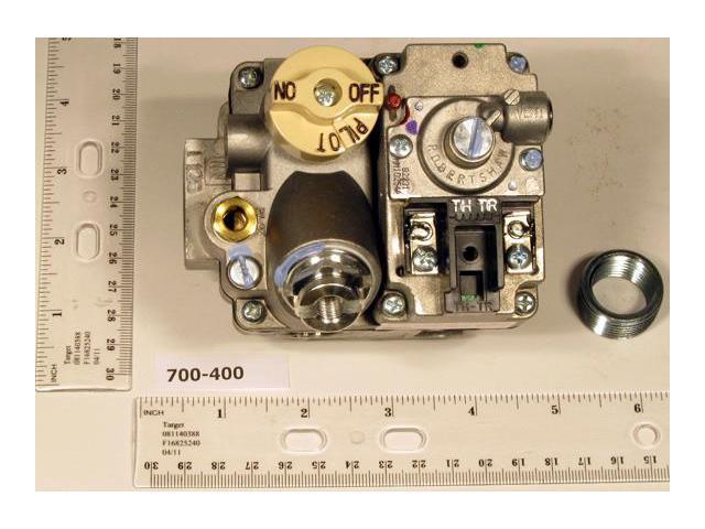 ROBERTSHAW 700-400 Gas Valve, NG/LP, Standing Pilot, 24VAC, 3.5 in wc,