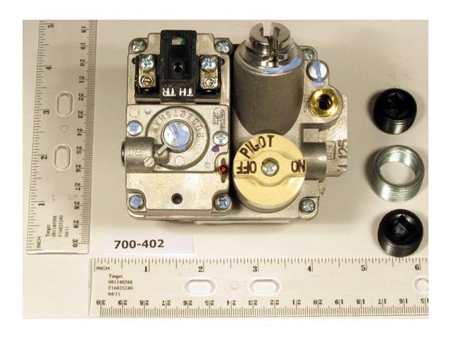 ROBERTSHAW 700-400 Gas Valve, NG/LP, Standing Pilot, 24VAC, 3.5 in wc,