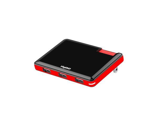 VogDUO Charger Pro, Ultra-Thin, 3 Port USB Travel Wall Charger, 30W 5V/6A, Foldable Plug, Portable Charger, Compatible with iPhone, Webcam,...