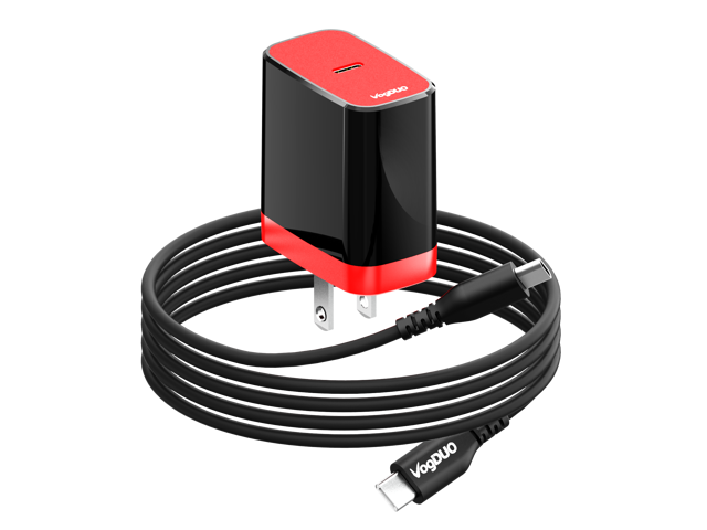 VogDUO, 18W PD USB-C Wall Charger Kit with USB-C to USB-C cable, foldable plug, small size, compatible with iPad Air/ Pro, Microsoft Surface,...
