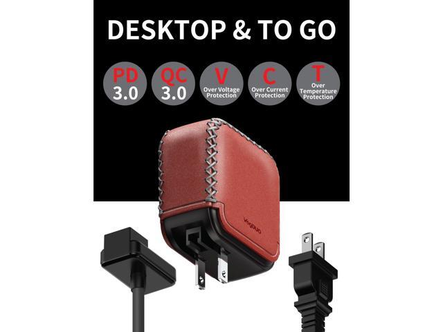 VogDUO 100W USB C GaN Charger, 4 USB Charging Station, Multi-port Laptop Power Adapter, 5ft extension cable, Compatible with MacBook Pro/Air, iPad...
