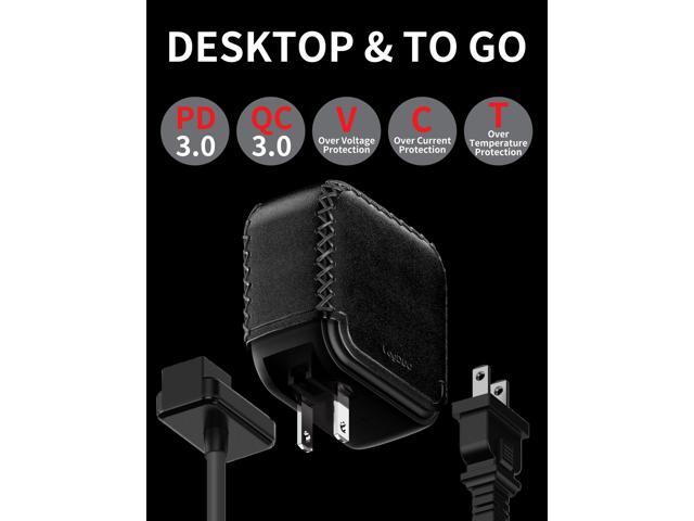 VogDUO 100W USB C GaN Charger, 4 USB Charging Station, Multi-port Laptop Power Adapter, 5ft extension cable, Compatible with MacBook Pro/Air, iPad...
