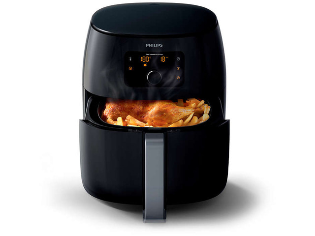 Philips Avance Collection XXL Digital Twin TurboStar Airfryer Black/Silver - HD9650/96