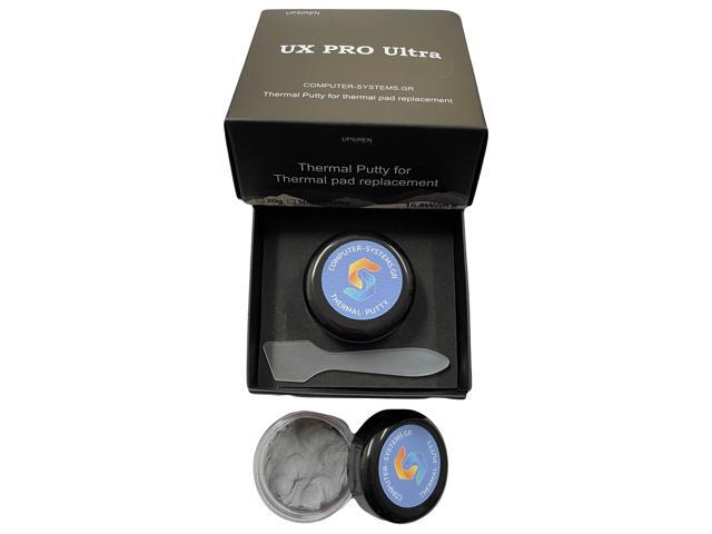 UPSIREN UX PRO Ultra 100g jar high viscosity non conductive thermal putty for 24 mm gaps. Hand moldable compound for water cooling plates, desktop...