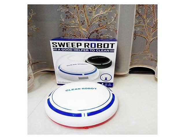 2 In 1 Rechargeable Floor Sweeping Robot Dust Catcher Intelligent Auto-Induction Floor Sweeping Robot Vacuum Cleaner (Black)