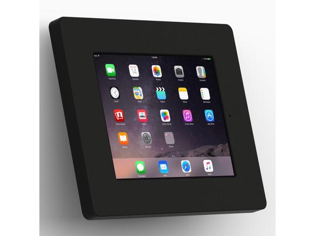 VidaMount Black Home Button Covered Enclosure and Fixed Tilted 15° Wall Mount [Bundle] compatible with iPad 2/3/4