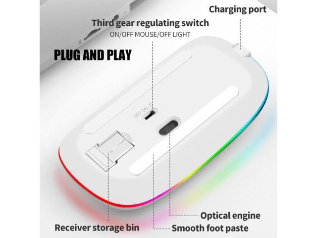 XUNSVFOX XYH50 4 Keys USB Charging Business Office Wireless Light Mouse (Black)