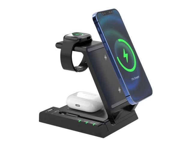 D2 15W Max 6 in 1 Multifunction Fast Wireless Charger Holder (Black)