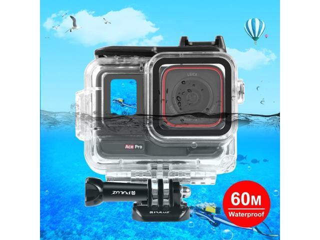 For Insta360 Ace Pro / Pro 2 PULUZ 60m Underwater Waterproof Housing Case with Base Adapter & Screw (Transparent)