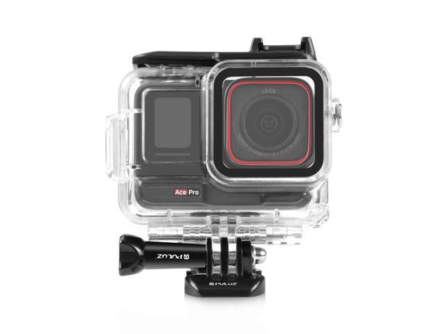 For Insta360 Ace Pro / Pro 2 PULUZ 60m Underwater Waterproof Housing Case with Base Adapter & Screw (Transparent)