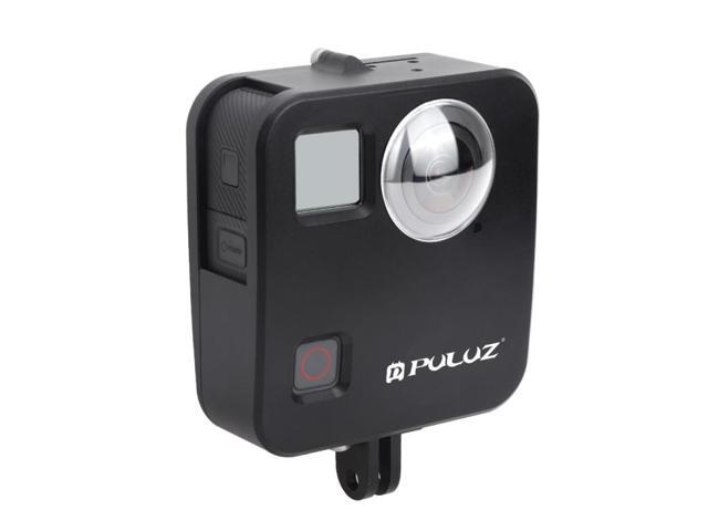 PULUZ for GoPro Fusion Housing Shell CNC Aluminum Alloy Protective Cage with Basic Mount & Lens Caps(Black)