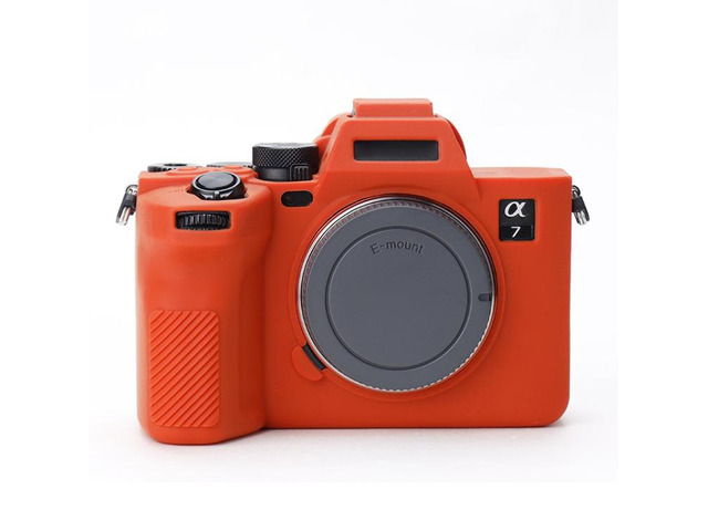 Soft Silicone Protective Case for Sony A7 IV (Orange)