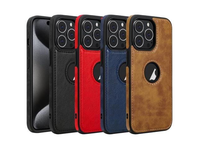 For iPhone 15 Plus Leather Texture Stitching Phone Case(Brown)