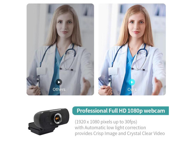 HD-F18 1080P Multi-function HD Camera WebCam with Microphone(Black)