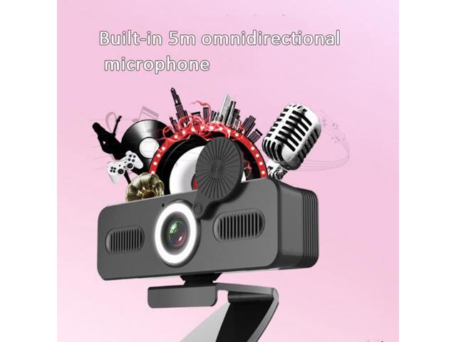 C360 2K Network High-Definition Computer Camera Drive-Free Beautifying Light Camera with Omnidirectional Microphone, Cable Length: 1.8m 2K
