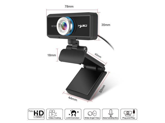 HXSJ S90 30fps 1 Megapixel 720P HD Webcam for Desktop / Laptop / Android TV, with 8m Sound Absorbing Microphone, Cable Length: 1.5m