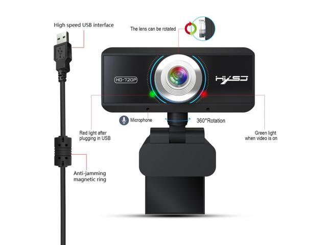 HXSJ S90 30fps 1 Megapixel 720P HD Webcam for Desktop / Laptop / Android TV, with 8m Sound Absorbing Microphone, Cable Length: 1.5m