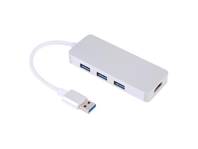 4 in 1 USB 3.0 to 3 x USB 3.0 + HDMI Adapter(Silver)