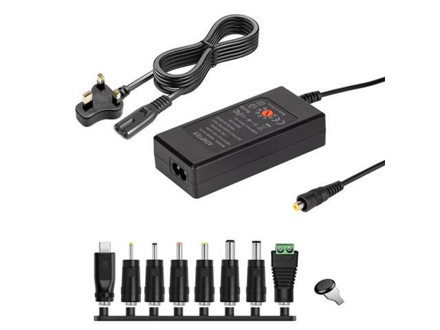 65W 6-20V Adjustable 3A DC Power Adapter Charger, Specification: UK Plug Small