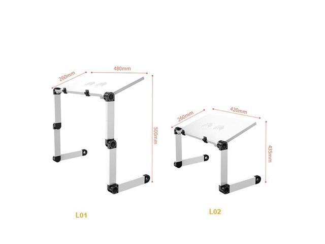 Oatsbasf Folding Computer Desk Laptop Stand Foldable Lifting Heightening Storage Portable Rack,Style: L01 Black L01 Black