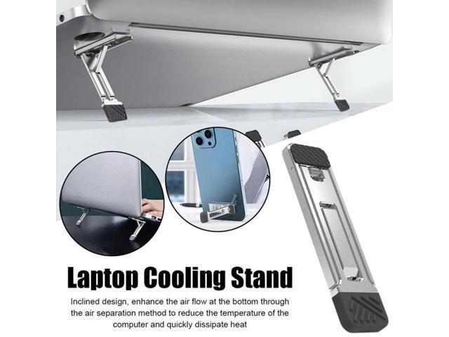 2pcs Invisible Cooling Stand Heightening Pad For Laptop & Smartphones & Tablet 110034 Light Gray (Light Gray)