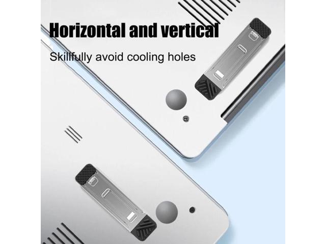 2pcs Invisible Cooling Stand Heightening Pad For Laptop & Smartphones & Tablet 110034 Light Gray (Light Gray)