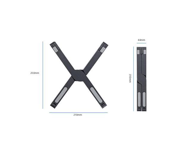 X1 Plastic Silicone Non-Slip Foldable Laptop Stand(Black)