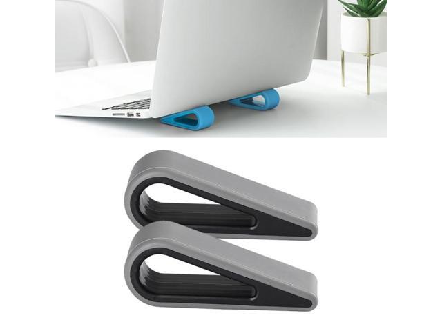 2 PCS Simple Notebook Computer Bracket Adjustable Height Increase Heat Dissipation Base Pad Holder (Black)