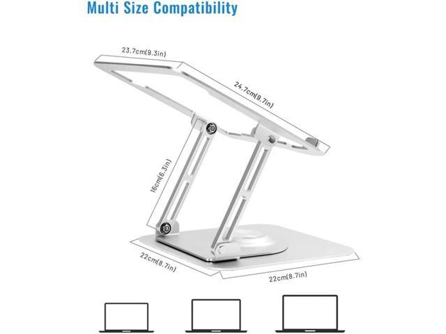 D147 Foldable 360 Degree Rotating Laptop Lifting Bracket Aluminum Alloy Notebook Desktop Stand(Silver)