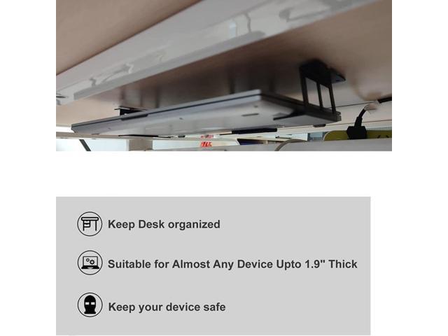 Under Desk Laptop Tablet Mini PC Storage Stand Metal Invisible Tray Rack, Height: 4.8cm