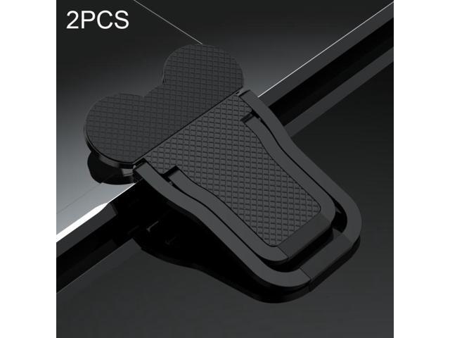 2 PCS Metal Foldable Laptop Stand Bracket(Black)