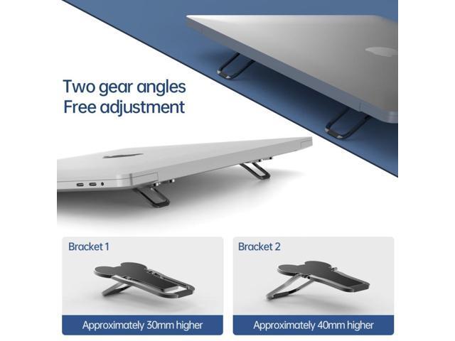 2 PCS Metal Foldable Laptop Stand Bracket(Black)