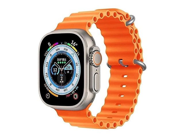 T800 Ultra 1.99 inch Ocean Silicone Band Smart Watch Support Heart Rate / ECG (O