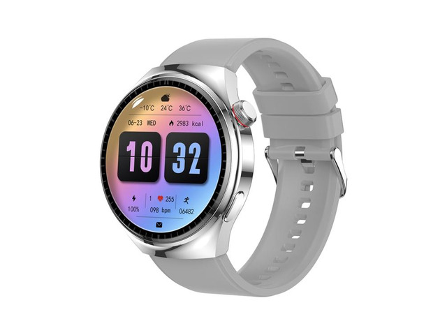 LEMFO LF38 1.6 inch IPS Screen Silicone Strap Smart Watch Supports Blood Oxygen Monitoring (Silver)