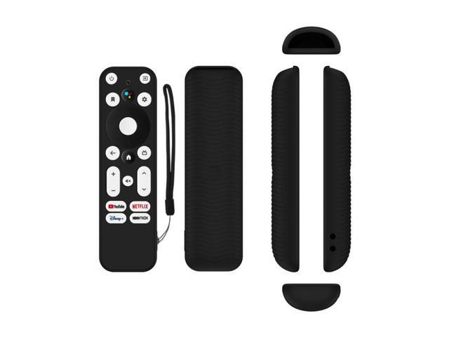 For ONN Android TV 4K UHD Streaming Device Y55 Anti-Fall Silicone Remote Control Cover (Black)