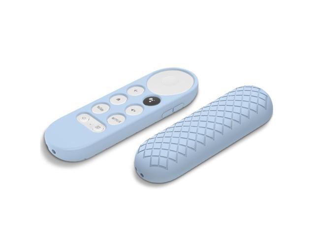 2 PCS Silicone Protective Shell for Google Chromecast 2020 Remote Control (Silver Gray) (Silver Gray)