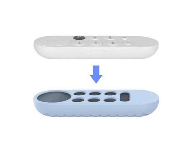 2 PCS Silicone Protective Shell for Google Chromecast 2020 Remote Control (Silver Gray) (Silver Gray)