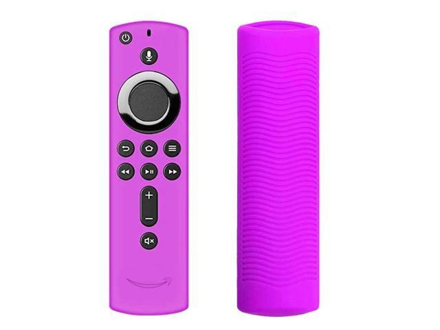 Non-slip Texture Washable Silicone Remote Control Cover for Amazon Fire TV Remote Controller (Purple)