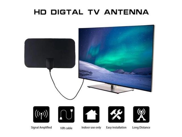 AN-1002 5dBi/25dBi Indoor HDTV Antenna with Sucker, VHF170-230/UHF470-862MHz(Black)