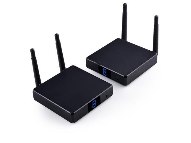 Measy FHD686 Full HD 1080P 3D 5-5.8GHz Wireless HDMI Transmitter (Transmitter + Receiver) with Display, Supports Infrared Remote Control & Wireless...