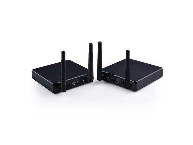 Measy FHD686 Full HD 1080P 3D 5-5.8GHz Wireless HDMI Transmitter (Transmitter + Receiver) with Display, Supports Infrared Remote Control & Wireless...