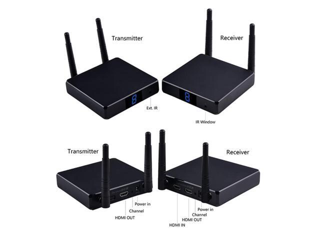 Measy FHD686 Full HD 1080P 3D 5-5.8GHz Wireless HDMI Transmitter (Transmitter + Receiver) with Display, Supports Infrared Remote Control & Wireless...
