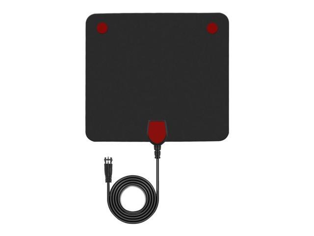 Ultra-thin Indoor HD Digital TV Antenna with 50 Miles Long Range Amplifier (Black)