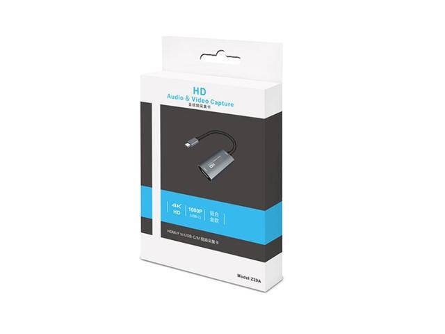 Z29A HDMI Female to USB-C / Type-C Male Video Audio Capture Box(Grey)
